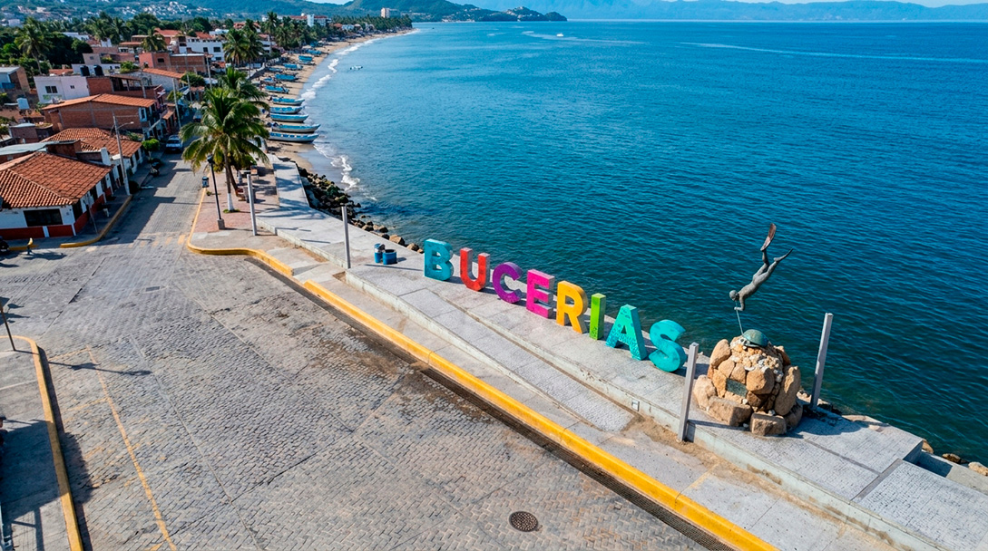 Vista aérea de Bucerías